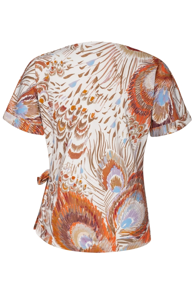 NEGIN TOP SS AT02 10351 344 881 PEACOCK PRINT